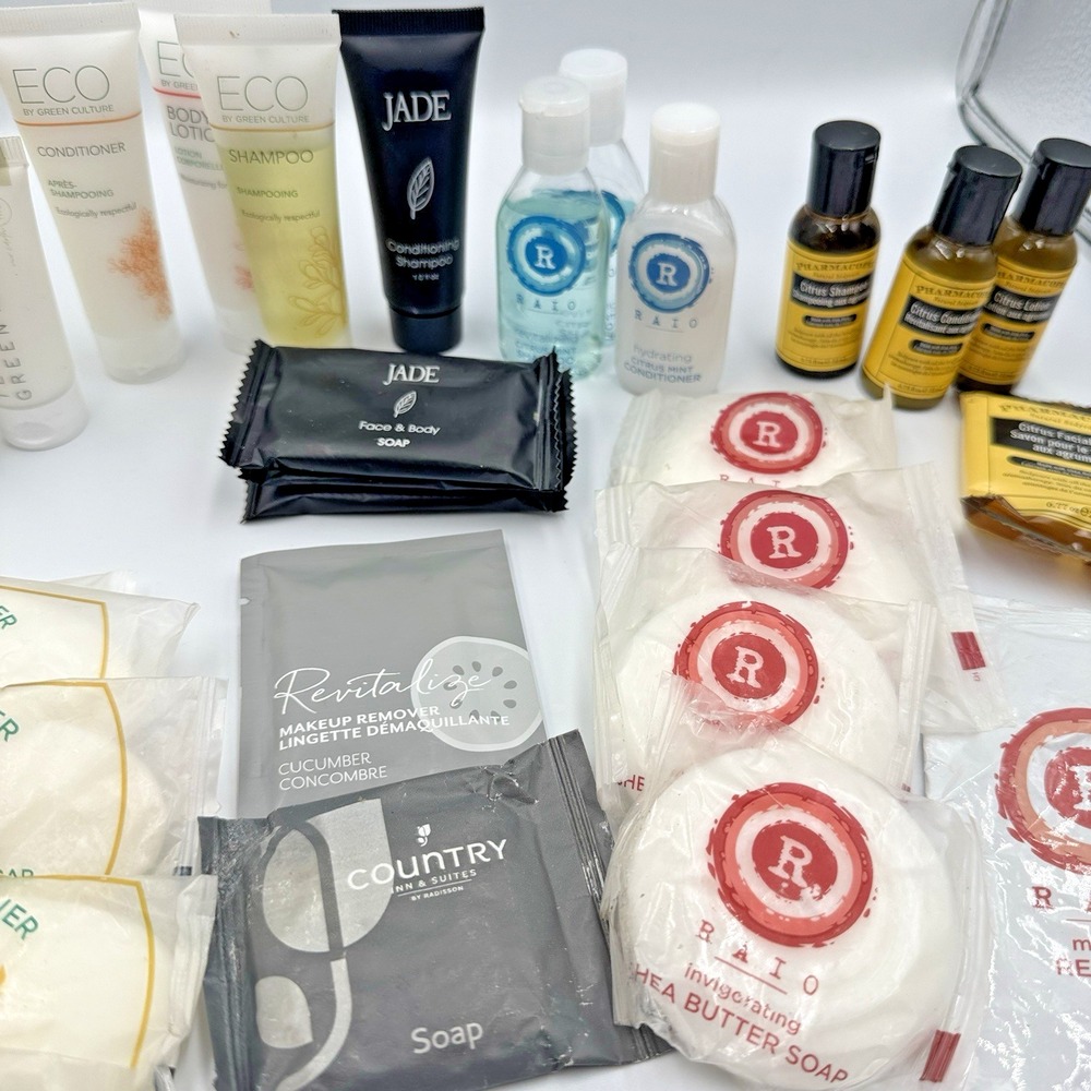TITLE Bulk Lot of Assorted Travel Size Hotel Toiletries Soap Shampoo Lotion - Picture 7 of 10
